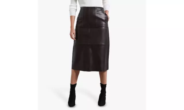 New BLACK Women's Skirt Real Soft Lambskin Leather Handmade Stylish Formal Party