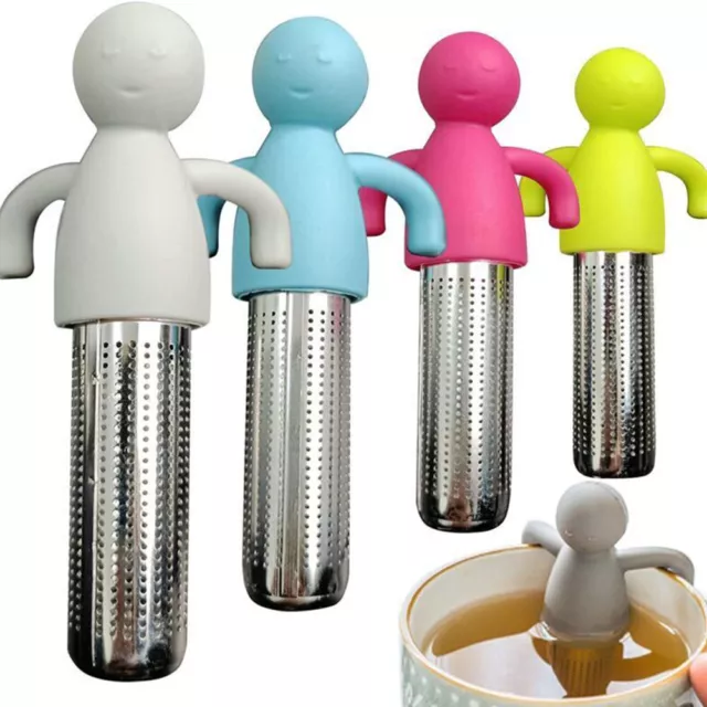 Tea Infuser Loose Stainless Steel Leaf Steeper Strainer with Silicone Handle