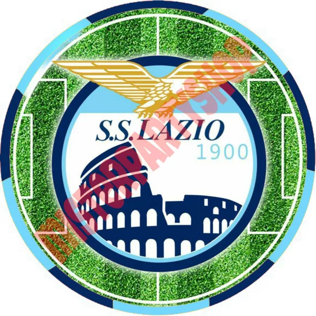 Cialda - Ostia per torte Lazio Calcio Pallone Formato grande A3 cm. 28 diametro