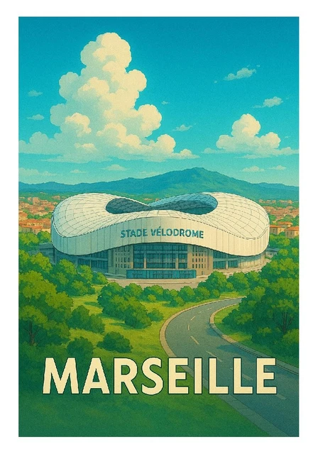 Drapeau Vélodrome – La Boutique de Marseille