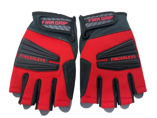 FIRM GRIP Large Pro Fingerless Glove, Long Lasting High Abrasion Reinforced EUC