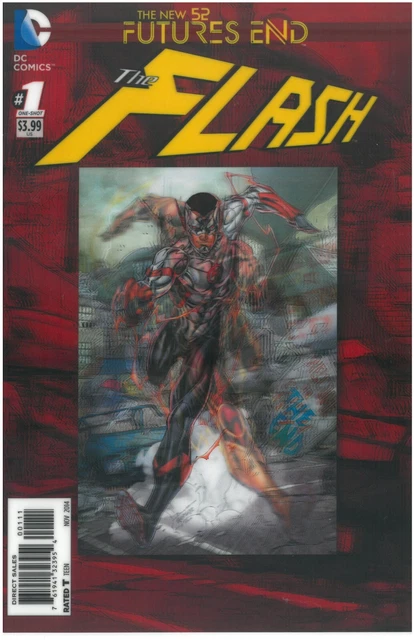 Flash Comic Book Lenticular 3D Cover and Back Nov 2014 DC 52 Futures End Vol 1