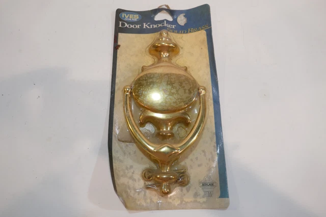 Llamador de puerta de latón liso estilo federal Ives Schlage grande 9 x 4 NUEVO