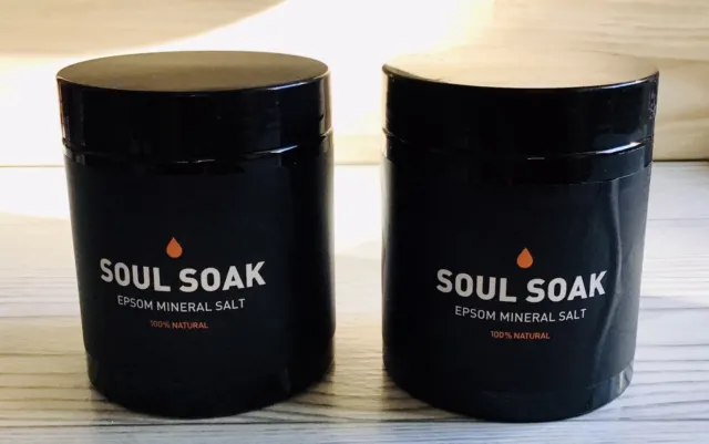 2 baños de sal mineral Way of Will Soul Soak EPSOM 100% natural 2x 8 oz tamaño completo