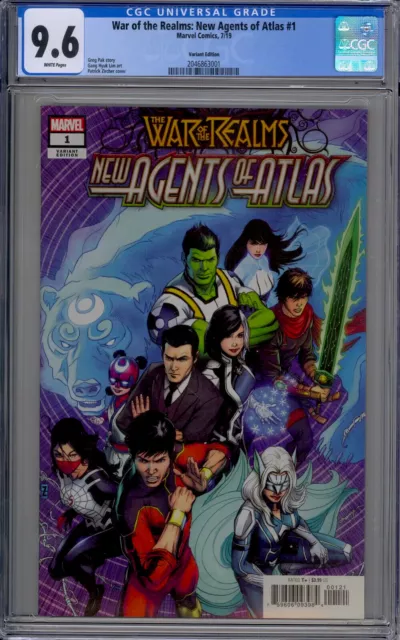 War of the Realms New Agents of Atlas #1 1:50 Zircher Variant CGC 9.6