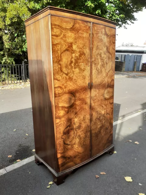 Art Deco Walnut Double Wardrobe