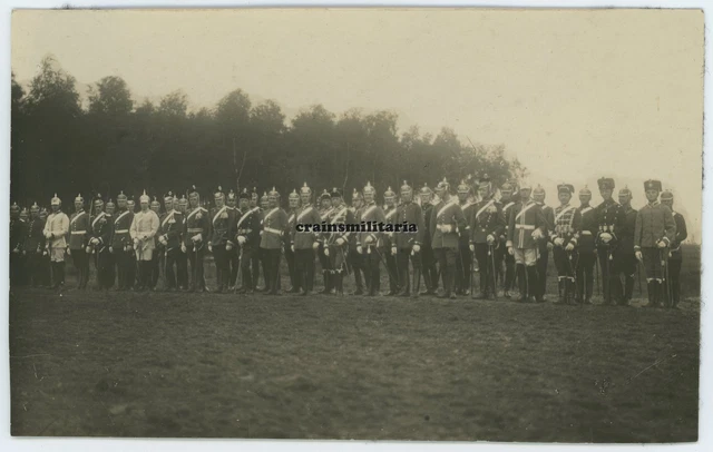 Orig. Foto Portrait Dragoner Regiment 26 Kavallerie Offiziere Mütze Pickelhaube
