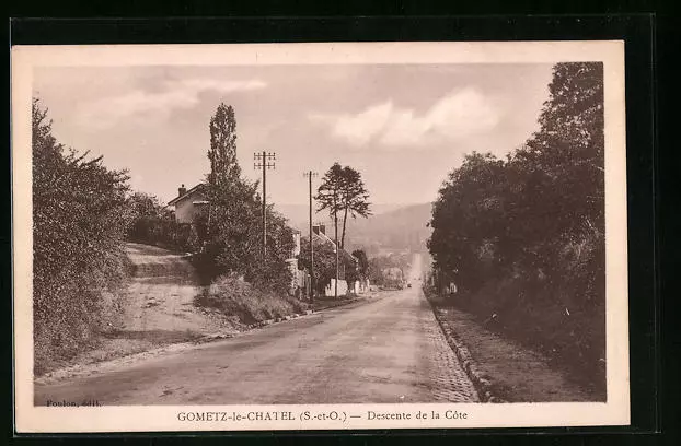 CPA Gometz-le-Chatel, Descente de la Cote