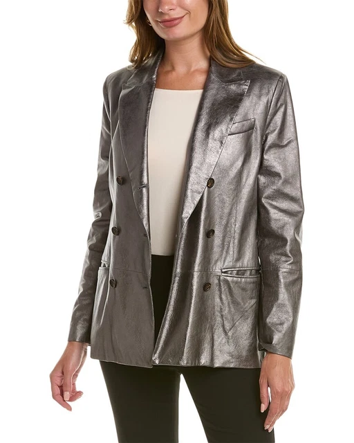 Brunello Cucinelli Leather Jacket Women's  42