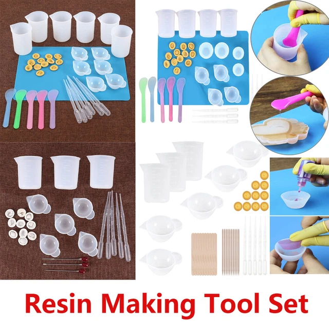 Silikon Matte Mischen Messbecher Stir Stick Harz Herstellung Werkzeug Kit Set