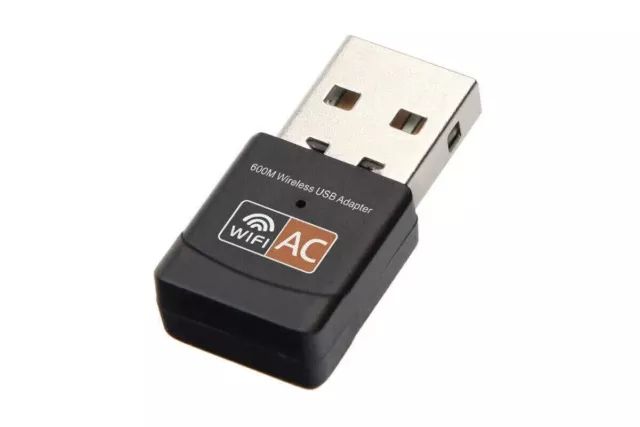 Dual Band 600Mbps USB WiFi Wireless Dongle AC600 LAN Network Adapter 2.4Hz 5GHz