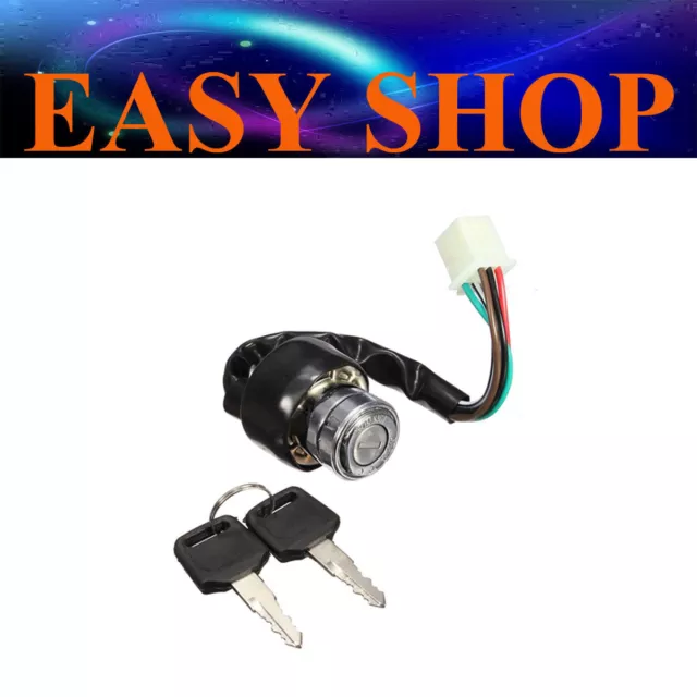 6 PIN Wire Ignition Key Barrel Switch 150cc 250cc PIT Quad Dirt Bike ATV Buggy