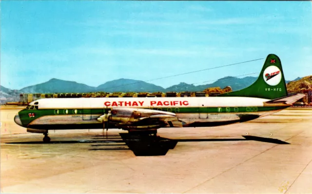 China Hong Kong Cathay Pacific Airlines Vintage Postcard