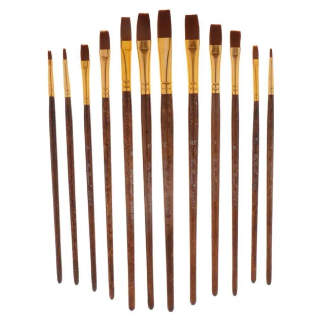 Set di pennelli da 12 pezzi Pennelli da artista per pittura acrilica ad olio