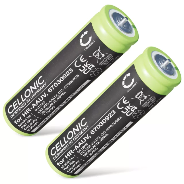 2x Batería recargable para Braun Series 3 350 5775 Flex XP II 2000mAh