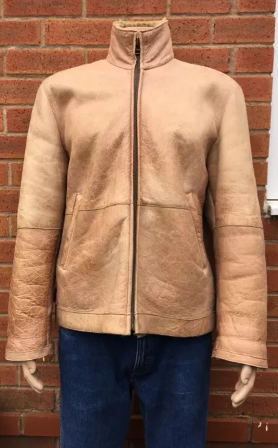 MAYS AND ROSE Men s Us Legends Distressed Leather Pilot Jacket Fur Lined Size 50 110.00 PicClick UK