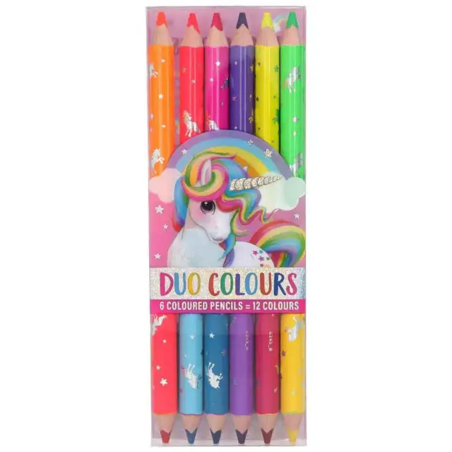 Depesche Ylvi Coloured Pencils Duo Colours Double Sided Set of 6 Children Age 5+