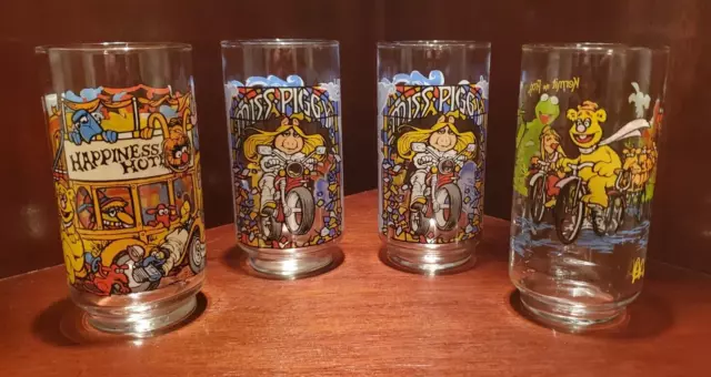 The Great Muppet Caper 1981 Mcdonalds Collector's Series Glasses Set Of (4)