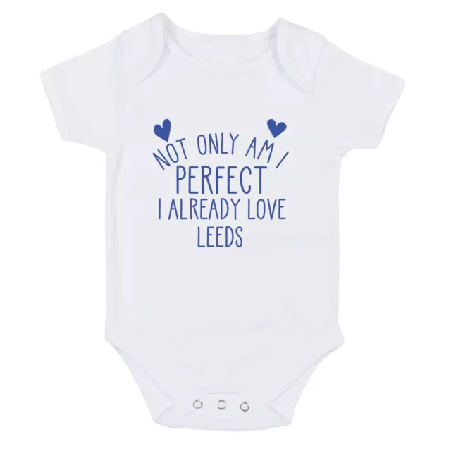 Leeds Perfect I already love Baby grow body suit or One Size Bib