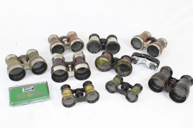 F x11 Antique/Vintage Opera/Sports/Theatre Glasses/Binoculars Inc. Le Maire Etc.