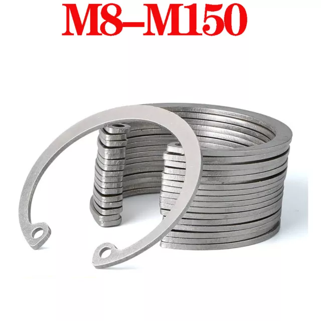 Shaft Retaining Snap Ring Washer Bearing C Type External Circlip M8 M9 M10-M150
