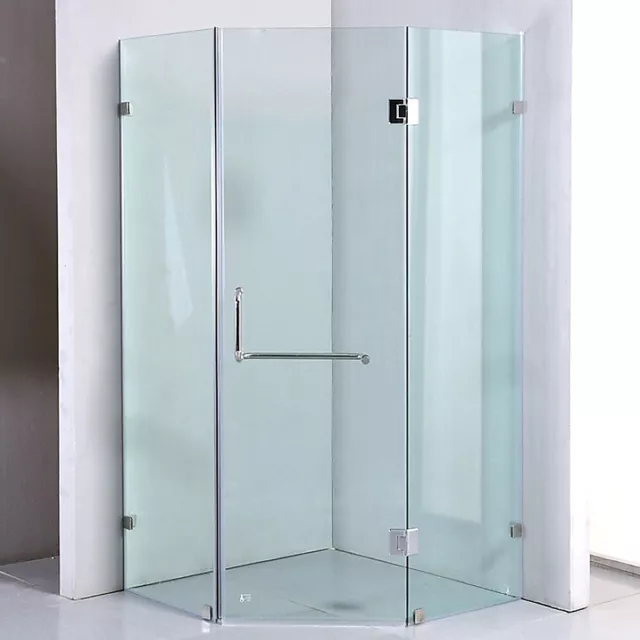 900 x 900mm Frameless 10mm Safety Glass Shower Screen Bathroom Della Francesca