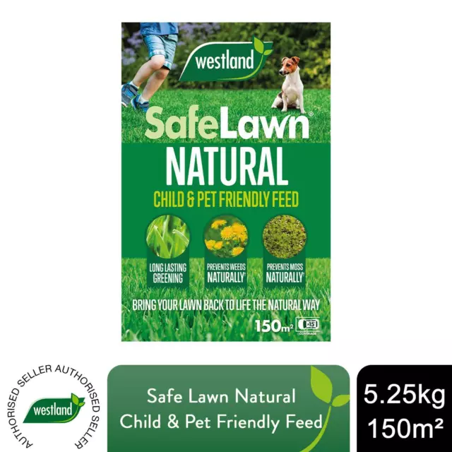 Westland SafeLawn Natural Lawn Feed Child & Pet Friendly Treats, 150m?