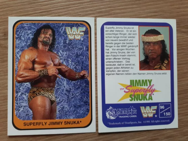 WWF Wrestling - Merlin Trading Cards 1991 - Karte Nr. 96 Superfly Jimmy Snuka