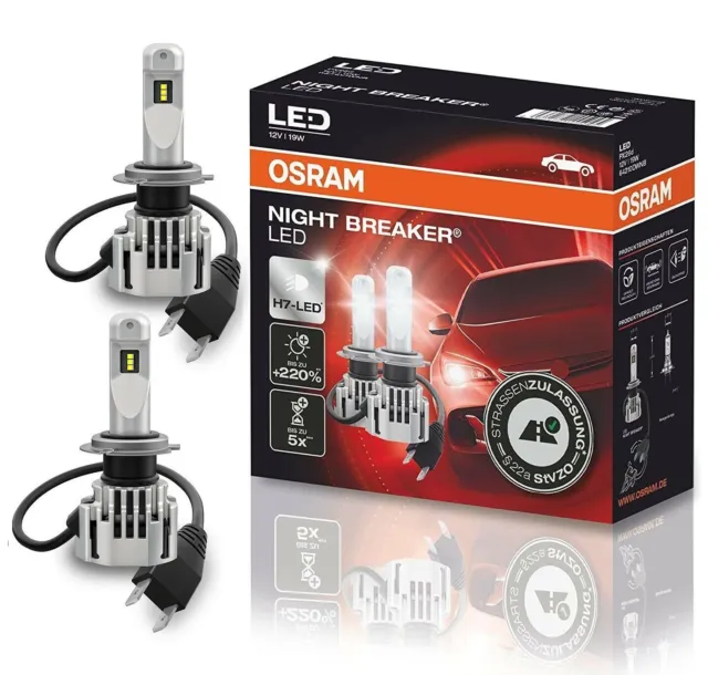 LAMPE H7 OSRAM Night Breaker Set Headlight Phares 220 % plus de