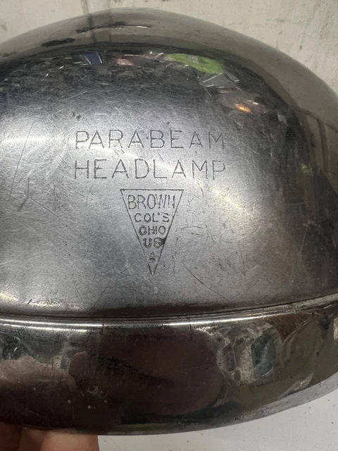 1920’s 1930’s Parabeam Headlight Rat Hot Rod Head Lamp Light Brown Col’s Ohio US 5
