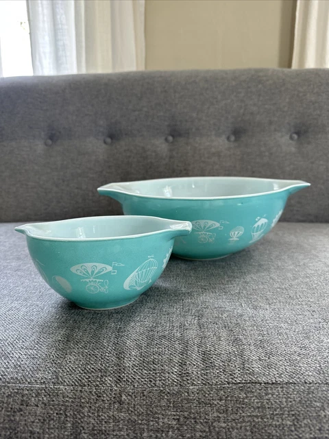 Pyrex Balloons Chip and Dip Set Bowls Pyrex Balloons Chip and Dip Set Bowls