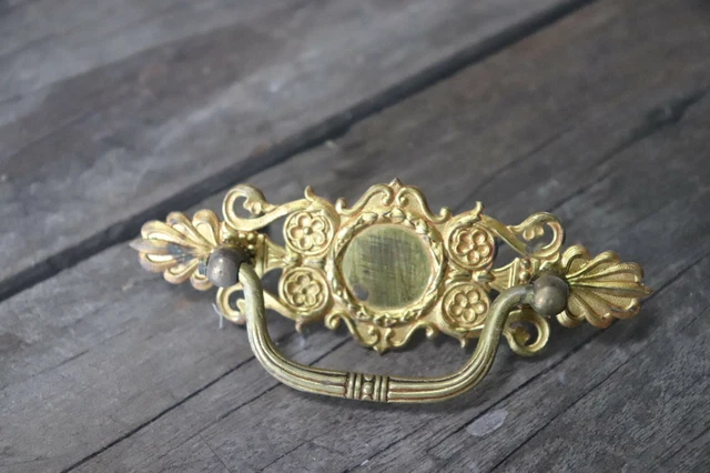 Boutons d'armoire vintage en zinc doré, boutons décoratifs en métal en