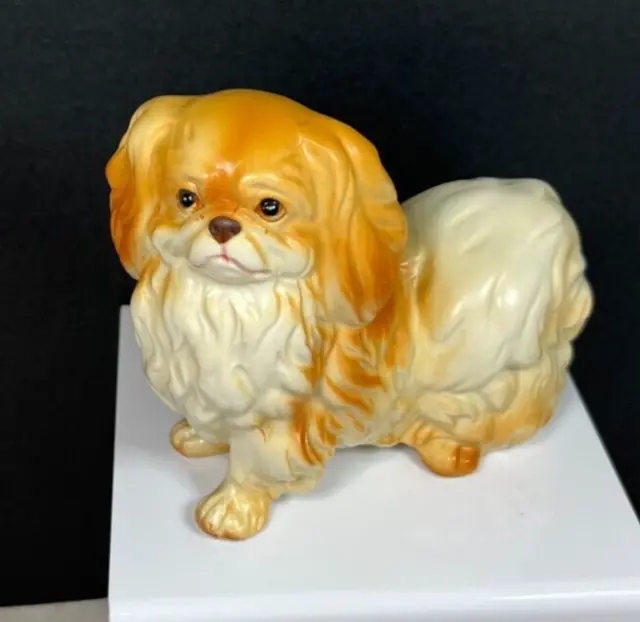 Vintage Ucagco Collectible Pekingese Dog Ceramic Figurine - Japan