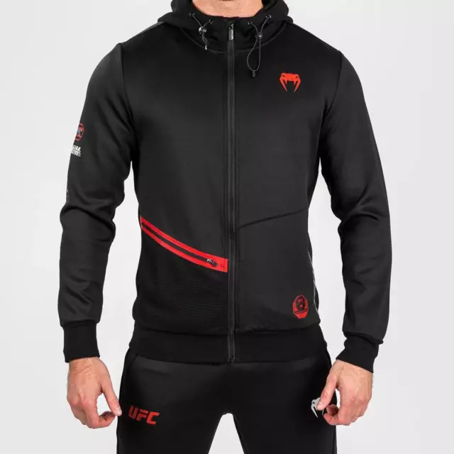 Black Venum UFC Adrenaline Authentic Fight Week Zip Hoodie