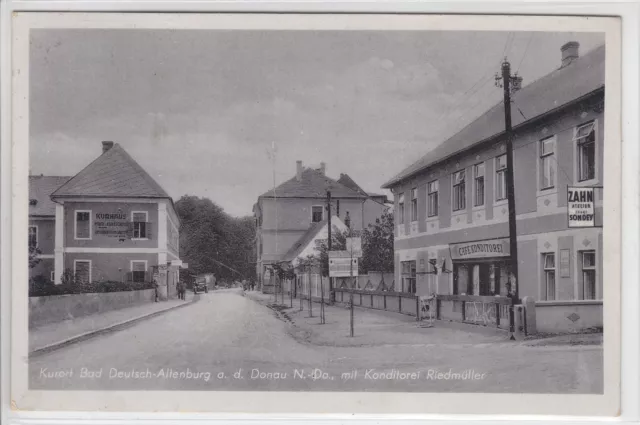 AK Bad Deutsch Altenburg, Konditorei Riedmüller, 1942