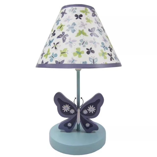 NoJo Beautiful Butterfly Collection Lamp & Shade