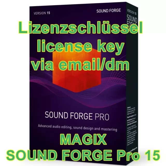 MAGIX SOUND FORGE Pro 15 - chiave di licenza / chiave di licenza