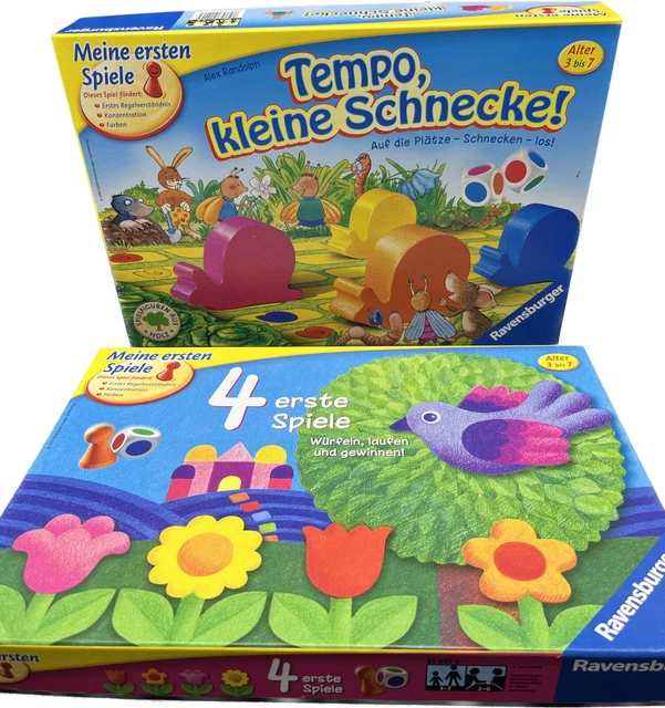 Tempo kleine Schnecke + 4 erste Spiele Ravensburger von 2008, 100% Vollständig