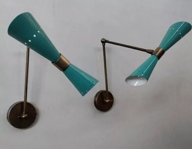 1960' Mid Century Italian A Pair legs wall sconces Wall Fixture Reading Lamps