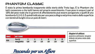 Ignesti RAMARRO BOMBARDA PESCA STRISCIO STILETTO TREMARELLA TROTA LAGO PENDOLINO IGNESTI 