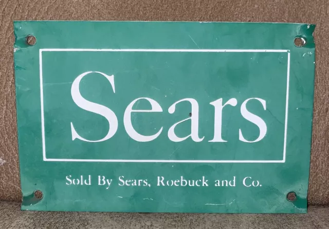 Vintage Original Advertising Fence Company Sign Sears Roebuck Fence