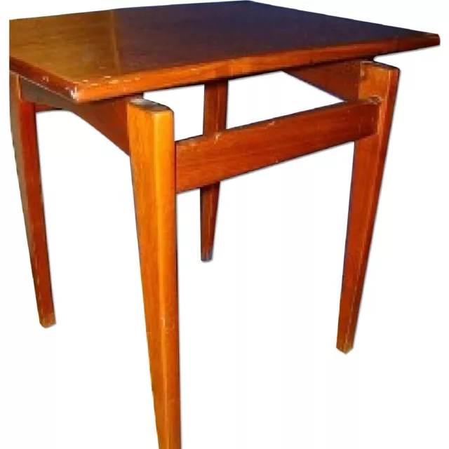 mid century modern "FLOATING" Side Table WALNUT by Jens Risom beautiful form!