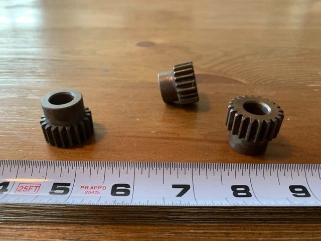 22T Pinion Gear 12mm Bore Hardened Steel  Lot Of 3