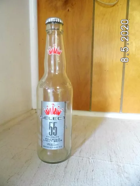 Budweiser Select 55  12 oz. Longneck Bottle EMPTY Anheuser Busch 2009