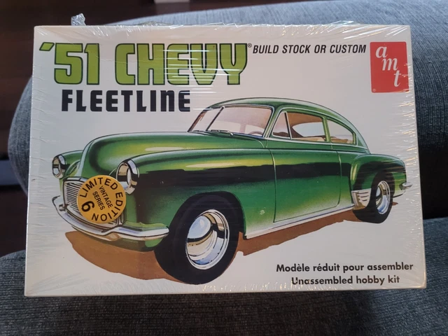Vintage 51 Chevy Fleetline Amt Model Car Kit T284 Factory Sealed 1 25