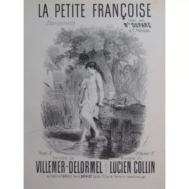 COLLIN Lucien La Petite Françoise Chant Piano ca1880