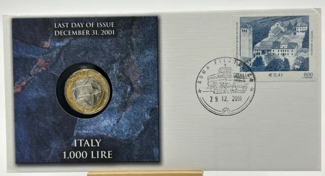 Italy- 1000 Lire Coin- Last Day of Issue- Cooper-Nickel Brass