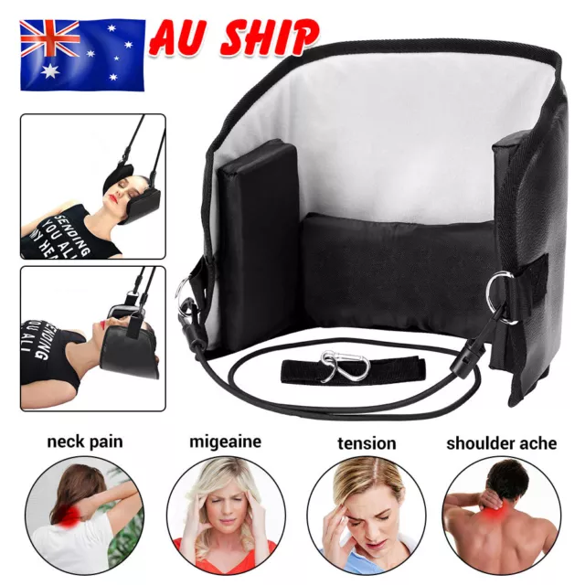 Cervical Neck Stretcher Head Support Brace Traction Tool Foam Strap Pain Relief