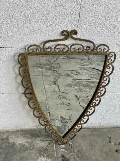 Pierluigi Colli Specchio Mirror Ottone Brass '50 Gio' Ponti