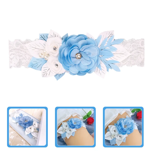Colza floreale fascia per calze per la sposa pizzo set abito da donna